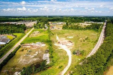 Drone / aerial view of a tree filled landscape