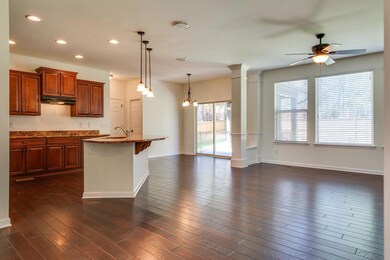 Open floor plan with large island