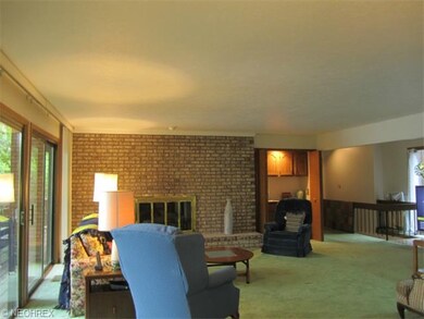 One of two gas fireplaces and two wet bars.