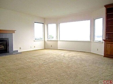Large bay window and heat efficient gas fireplace 