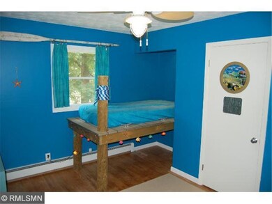 This nautical themed bedroom is a great retreat fo