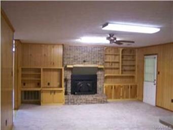 Den with Wood Burning Insert