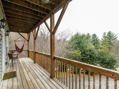 Main level covered deck at entry
