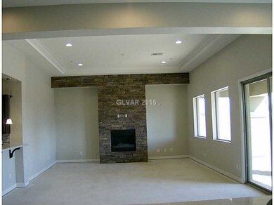 Great Room. Coffered ceilings, recessed lighting a