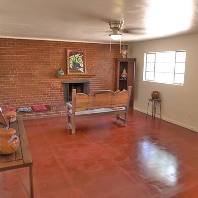 Living room fireplace
