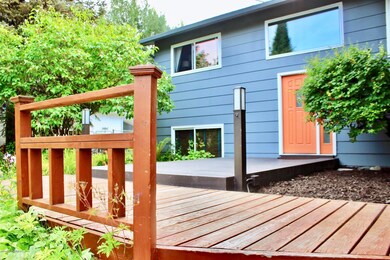 Cedar deck walk way