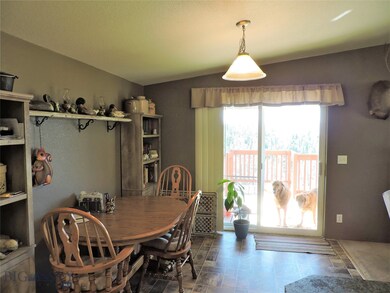 Dining area and slider to deck