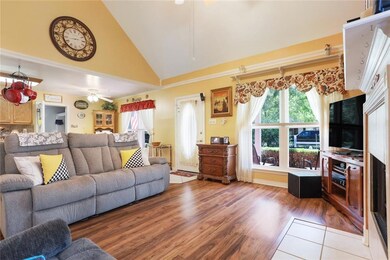 FLOWING OPEN FLOOR PLAN. LIVING, KITCHEN AND BREAK