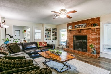 Family Room with wood Burning Fireplace
