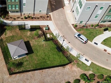Aerial view of on-site dog park.