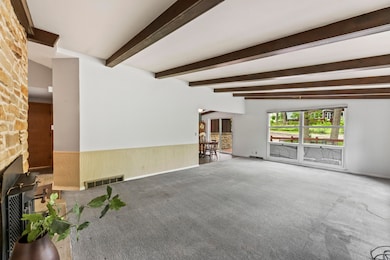 Vaulted, Beamed Ceiling