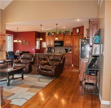 Hearth room is 17 X 16 and open to kitchen and eat
