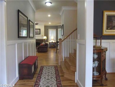 Foyer - View of large foyer with wainscotting, tri