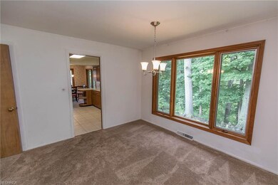 Dining room with beautiful wooded view