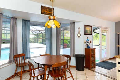 Breakfast nook in kitchen.