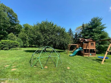 Backyard with playset
