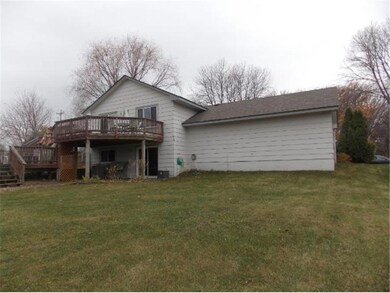 Backyard showing multi level deck and walkout base