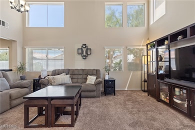 Living Room with high ceilings and tons of natural
