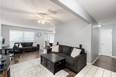 Living room featuring hardwood / wood-style floors