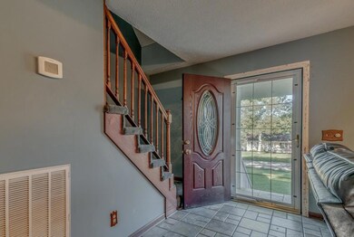 Beautiful glass inset front door 