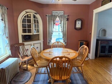 Dining room with built-in hutch