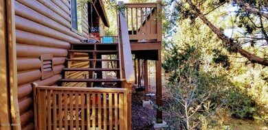 Stairway to rear deck