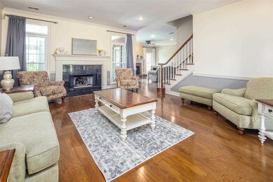 Living Room features gas fireplace and opens to th