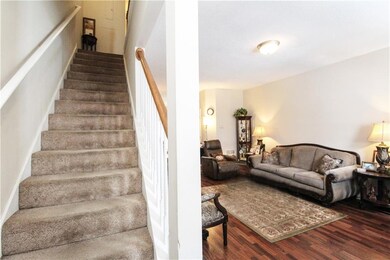 Stairs with wood finished floors