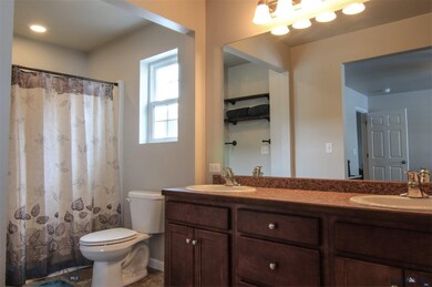 Master bath with twin sinks