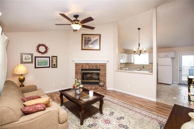 Woodburning fireplace in the living room