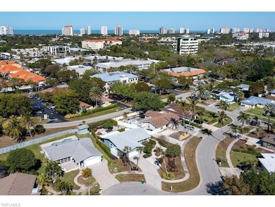 Bird's eye view with a city view