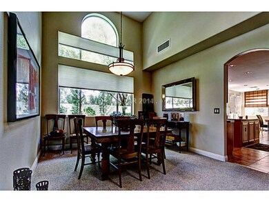 Dining Room. View of pool and back yard