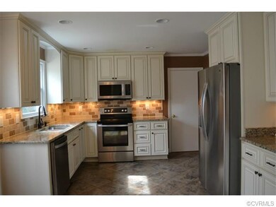 Kitchen View 1. Custom cabinets with under cabinet