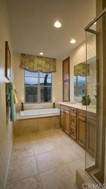 The master bath is rich with detail