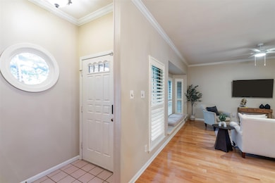 Entryway with plenty of natural light, ornamental