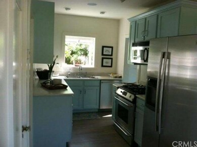 A galley style kitchen 