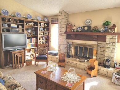 The wonderful family room has lots of natural ligh