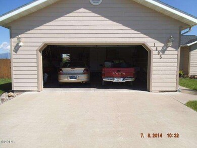 Attached two car garage