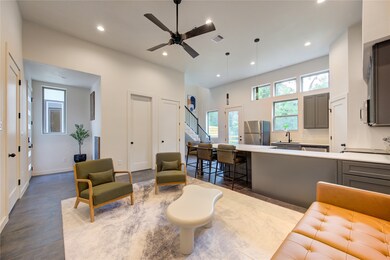 The chef’s kitchen with a top-shelf finishes, high