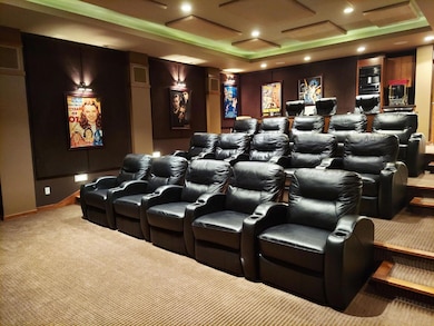 Elevated audience, excellent views of screen & stage. Lutron lighting & 12 speakers faithfully produce sound from a THX-certified amplifier! Back stage space provides interesting options. Award winning performances start whenever you are ready.