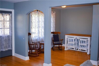 View from living room into formal dining room.