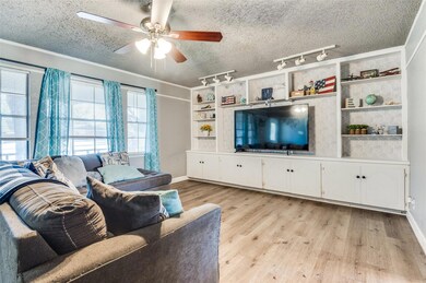 Living room featuring light wood finished floors, 