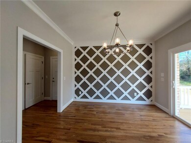 dining room w/ accent wall