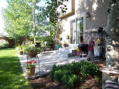 End units have large sunny patio