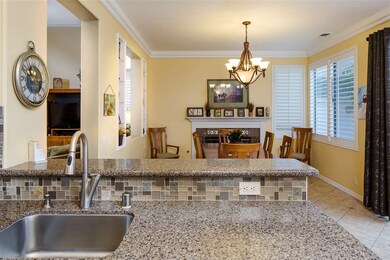 View of dining room from kitchen.  Notice the quar