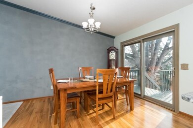 Dining room with walk out onto 1 of 2 decks is thi