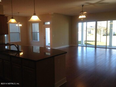 kitchen and family room