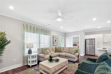 photo of furnished model living room