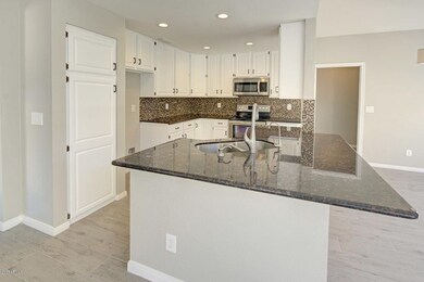 Kitchen and island