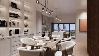 Step into this elegant dining space, where contemp